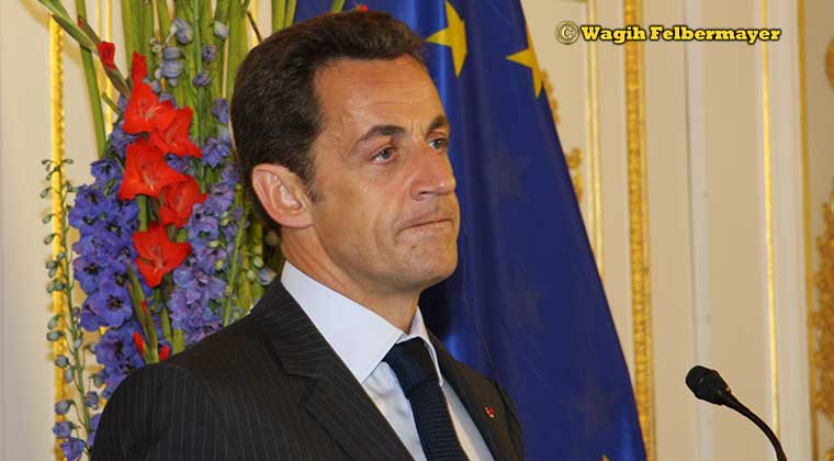 ساركوزي اثناء زيارة رسمية للنمسا في القصر الجمهوري -حقوق النشر وجيه فلبرماي